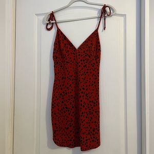 Red Leopard Mini Dress
